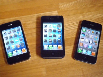 3台のiPhoneにそれぞれ別のiCloudアカウントを設定